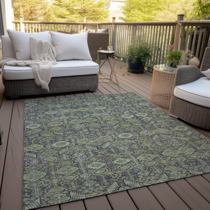 Alrimo Lush Floral Weather Resistant Classic Meets Modern Outdoor Rug