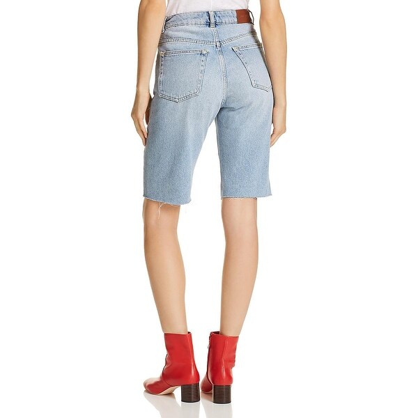 anine bing denim shorts