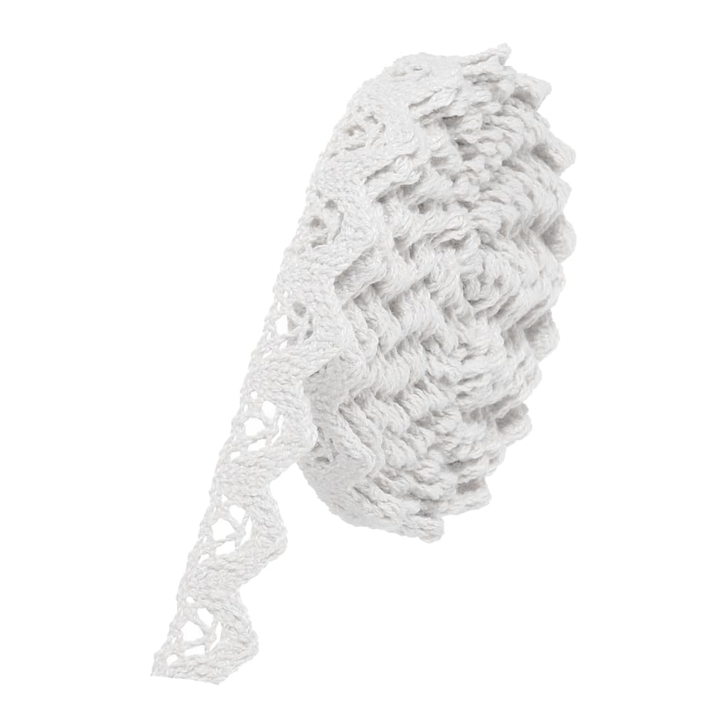 Lace Ribbon 0.59 Inch Cotton Lace Trim White Style 9