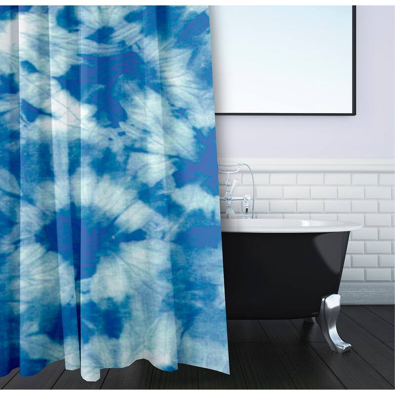 Chillax Geometric Print Shower Curtain