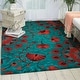 preview thumbnail 12 of 16, Nourison Suzani Abstract Floral Textured Hand-tufted Area Rug 2' 6" x 4' - Teal - Rectangle