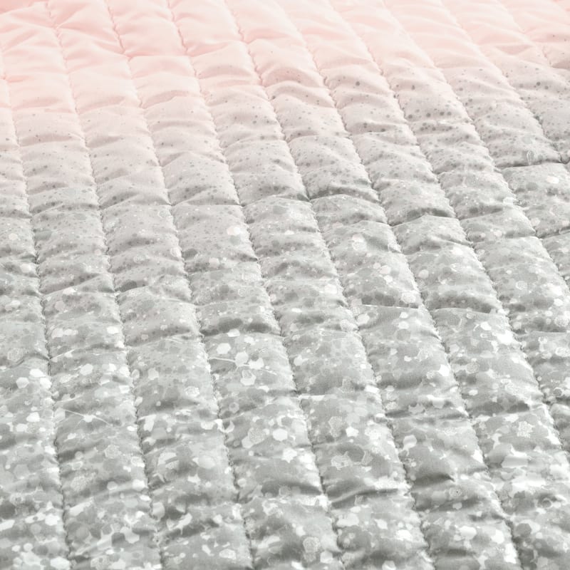 Lush Decor Glitter Ombre Metallic Print Quilt Set