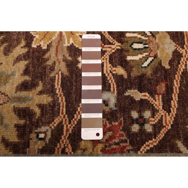 ECARPETGALLERY Hand-knotted Jules Serapi Dark Brown Wool Rug - 5'10 x 9'0
