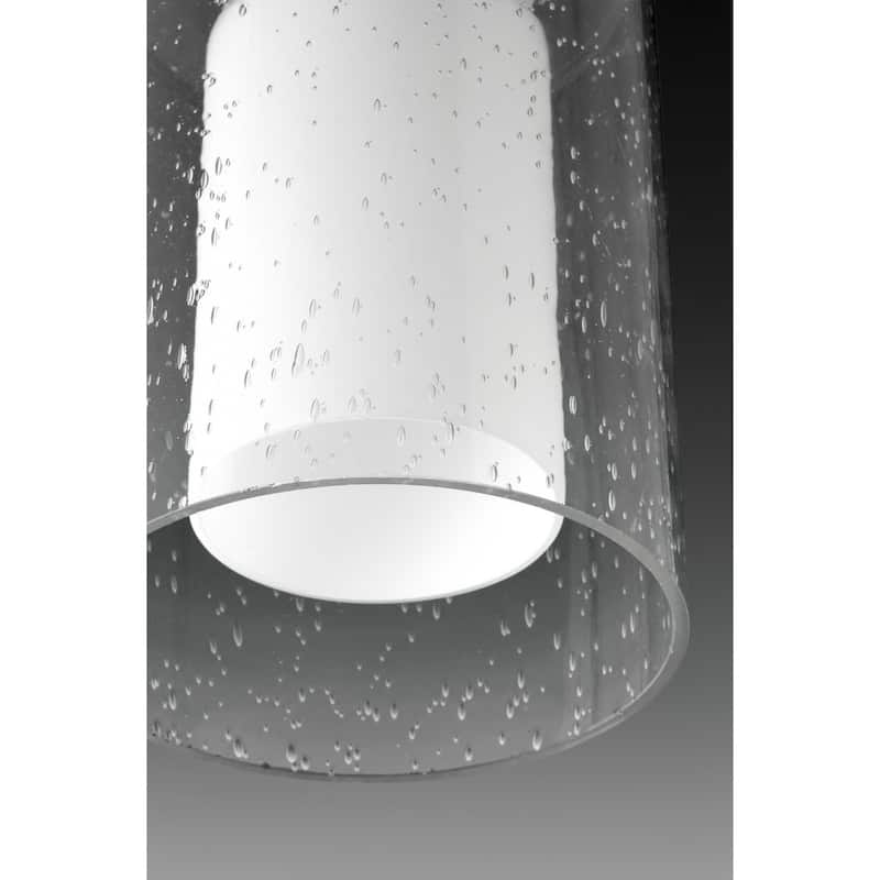 Progress Lighting Double Glass 8" Wide Mini Pendant with Frosted Inner