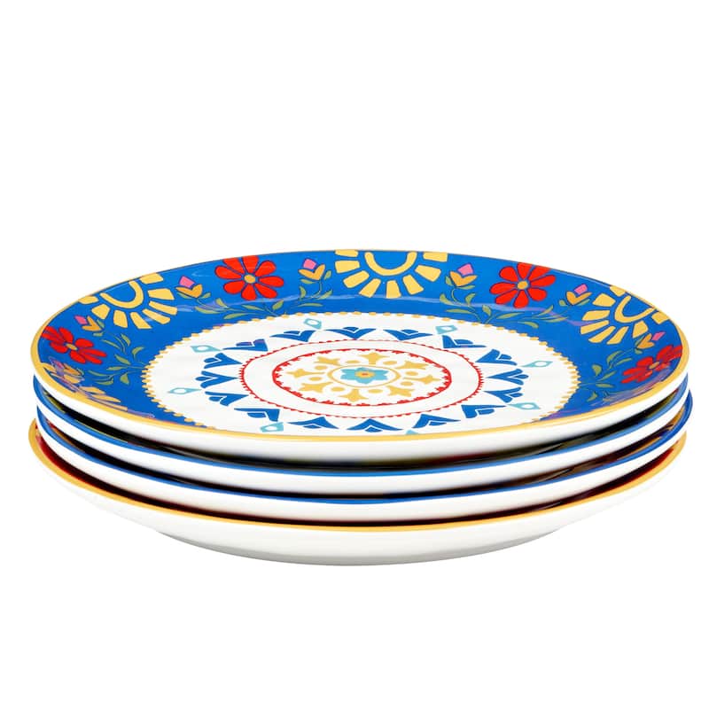 Certified International Spice Love Set of 4 Dinner Plates - 10.75" Diam x 1"