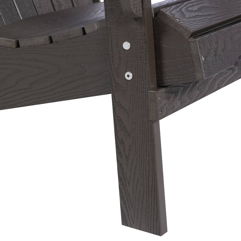 Haven Folding Poly Resin Plastic Adirondack Chair