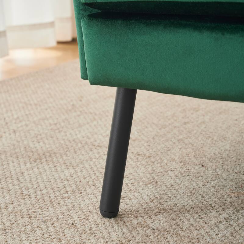 32" Wing Back Velvet Accent Chair