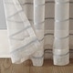 preview thumbnail 10 of 20, Clean Window Twill Stripe Anti-Dust Linen Blend Sheer Curtain Panel, Single Panel