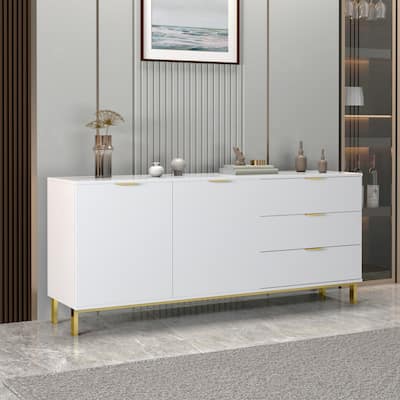 FAMAPY Buffet Sideboard Credenza Console with 3 Drawers