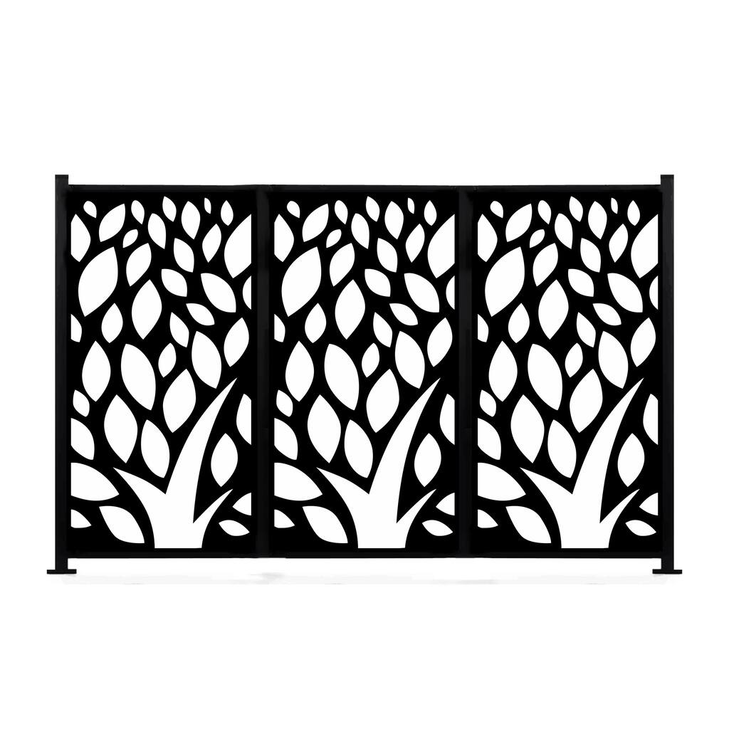 HighlanderHome Freestanding Modular Metal Privacy Screen, 4FtX 6Ft