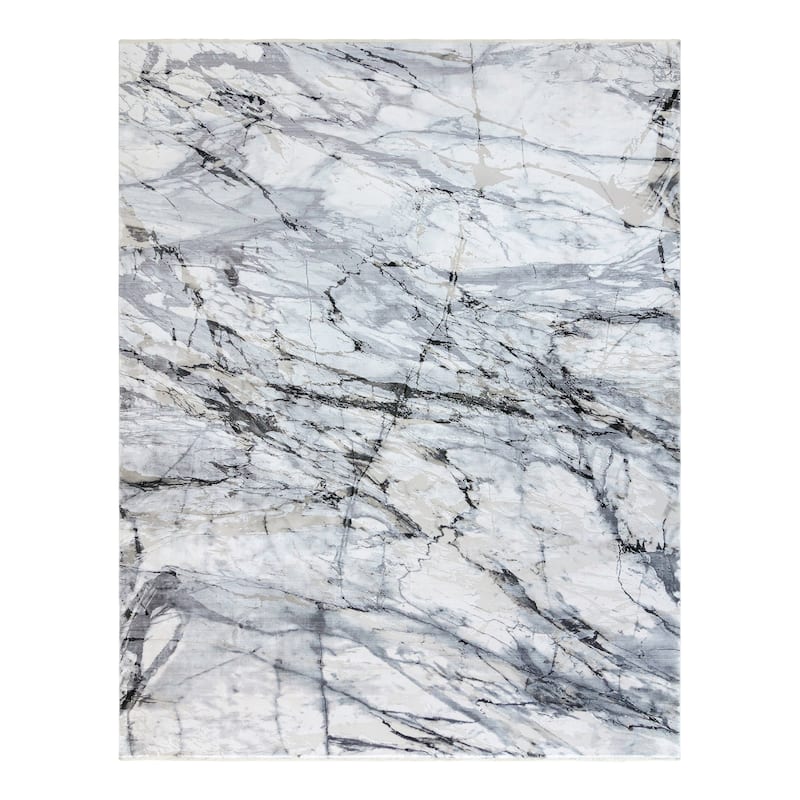 Gertmenian Florance Opulent Traditional/ Modern/ Casual Viscose Acrylic Woven Indoor Quality Area Rug Collection - 7' 10" x 10' - Carrara - Rectangle