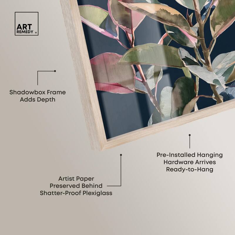 Fuchsia Frond II Shadowbox by Art Remedy
