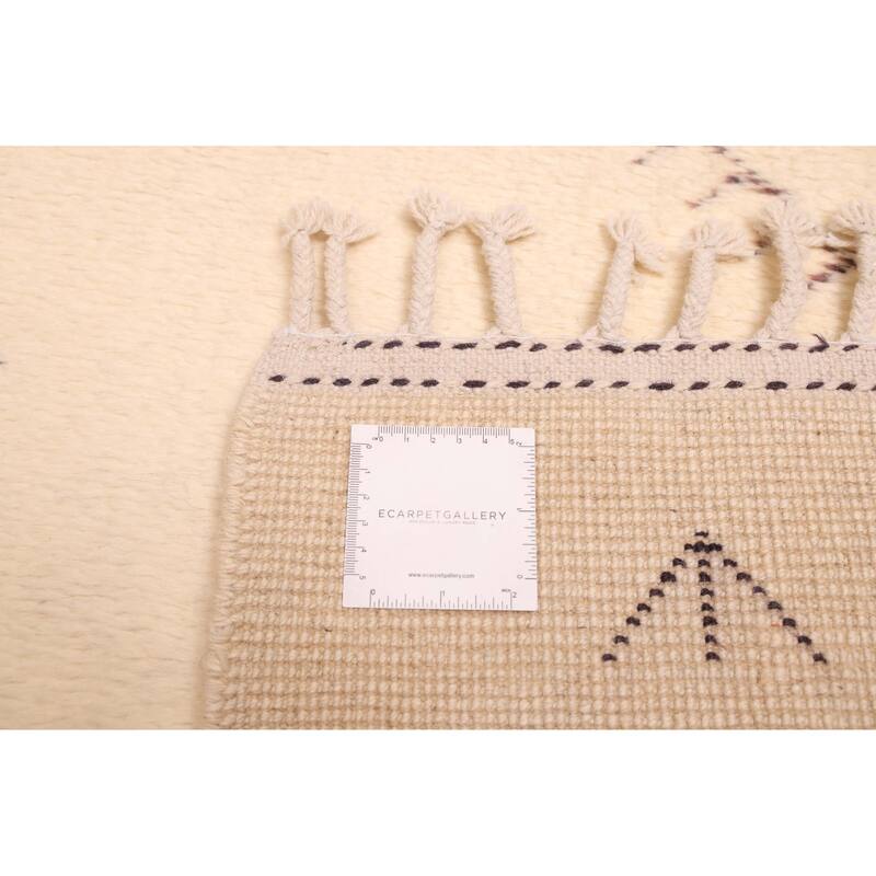 ECARPETGALLERY Hand-knotted Pak Finest Marrakesh Cream Wool Rug - 5'9 x 7'9