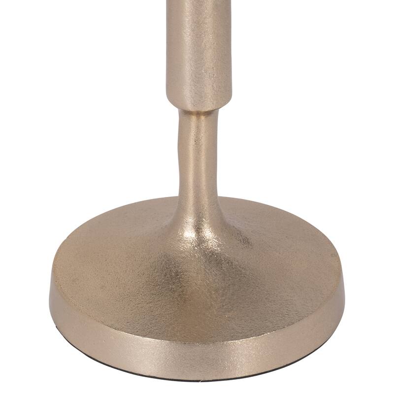 Champagne Metal Candle Holder Contemporary Aluminum Narrow Taper Candle Holder for Home, Office, Event Decor