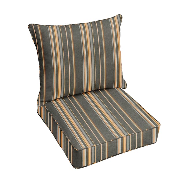 Sunbrella Indoor/ Outdoor Deep Seating Cushion and Pillow Set - Stanton Greystone