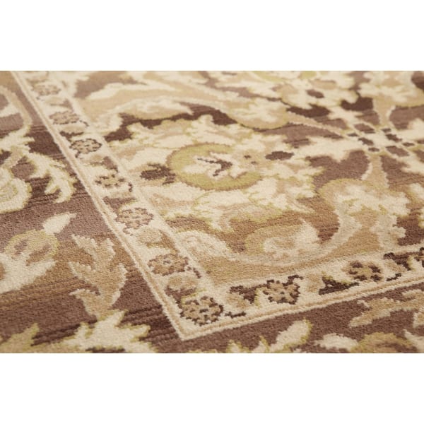 Hand Knotted Beige Chocolate Brown Light Brown Light Green Multi Oriental Rug Wool Traditional Oriental Area Rug 9x12 On Sale Overstock 31302088