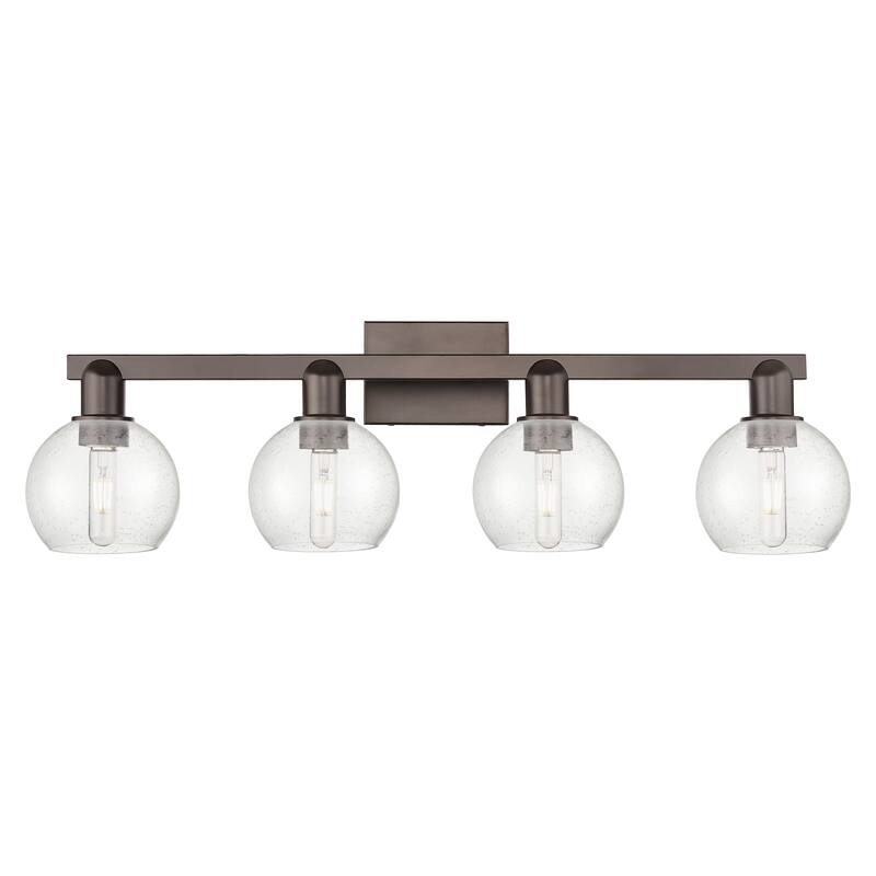 Innovations Lighting Endless Possibilities Arcadia - Athens - 4 Light 33" Bath Vanity Light - Oil Rubbed Bronze/Seedy