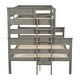 preview thumbnail 6 of 10, Gray Twin over Full Size Solid Wood Bunk Bed with Ladder & Fence
