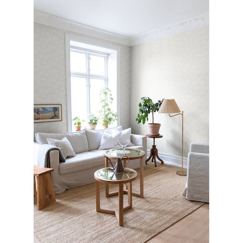 A-Street Prints Lizette Cream Charming Floral Wallpaper
