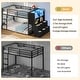 preview thumbnail 42 of 41, Twin Size Low Loft Bed 6 Fabric Storage Drawers LED Lights Twin Over Twin Bunk Bed