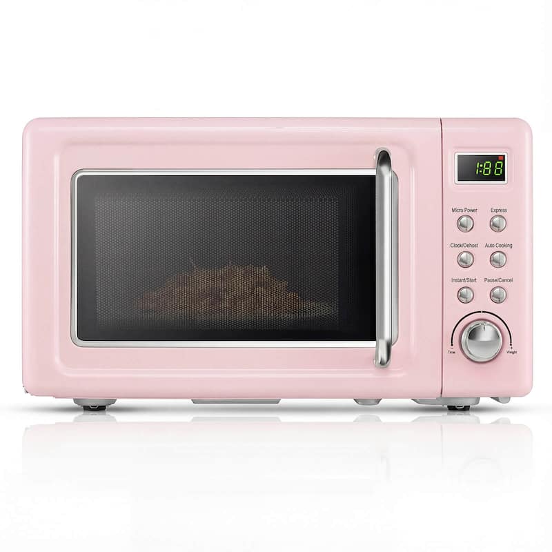 Costway 0.7Cu.ft Retro Countertop Microwave Oven 700W LED Display - See details