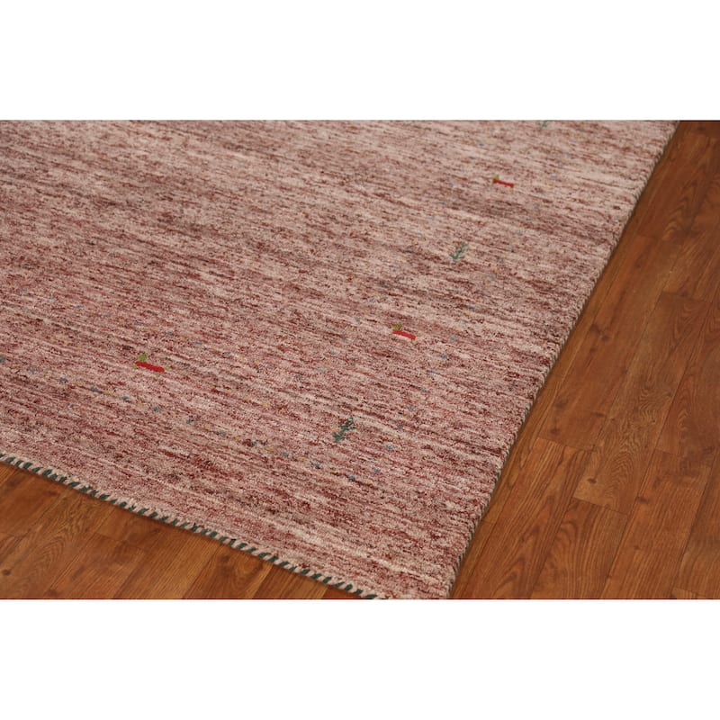 Gabbeh Indian Area Rug Handmade Bedroom Wool Carpet - 6'1" x 8'7"