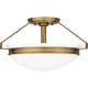 preview thumbnail 2 of 5, Quoizel Semi-Flush Mount 2-Light Semi-Flush Mount in Weathered Brass