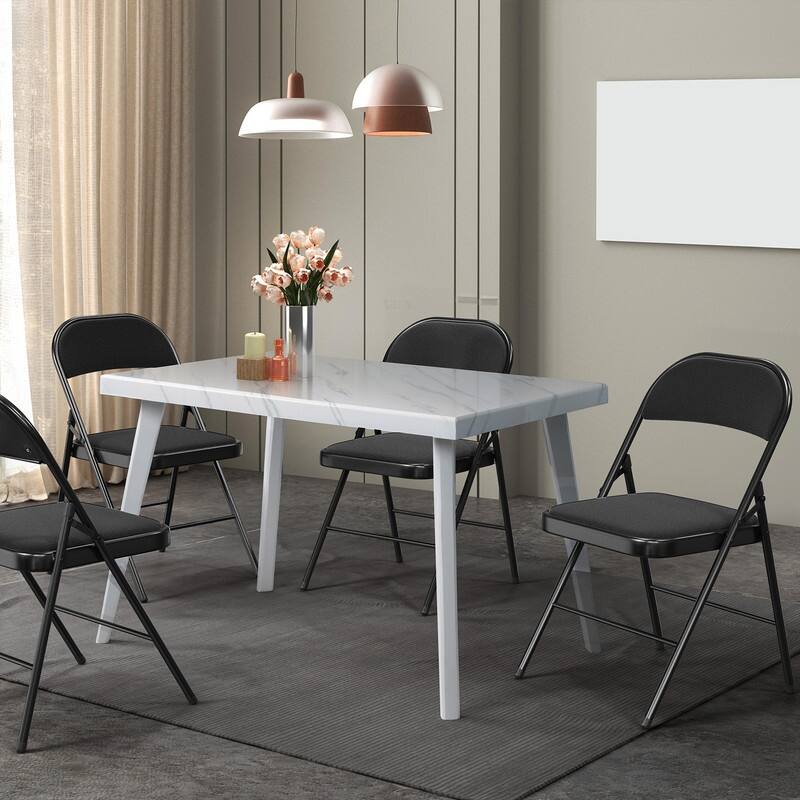 Plastic / Resin Padded Stackable Folding Chair Folding Chair Set (Set of 4)