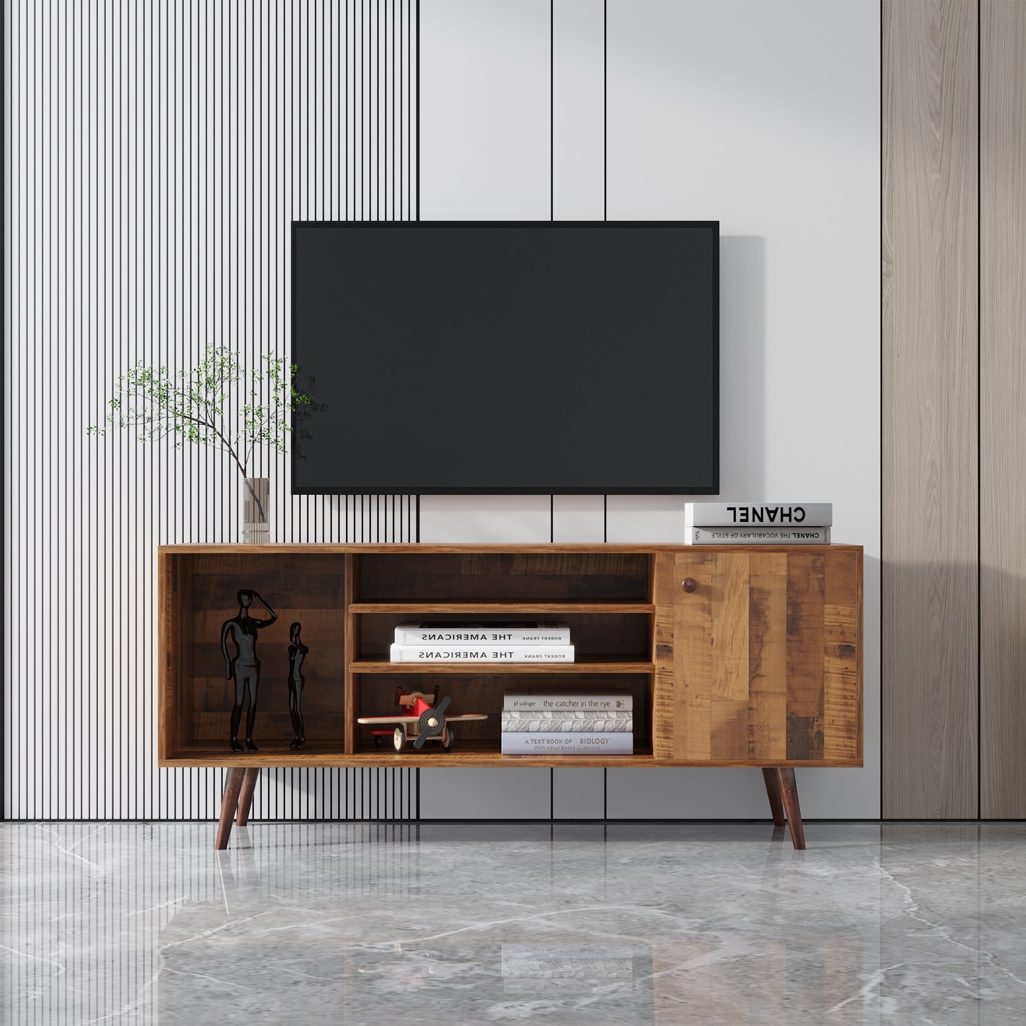 Mid century tv stand 60 inch sale