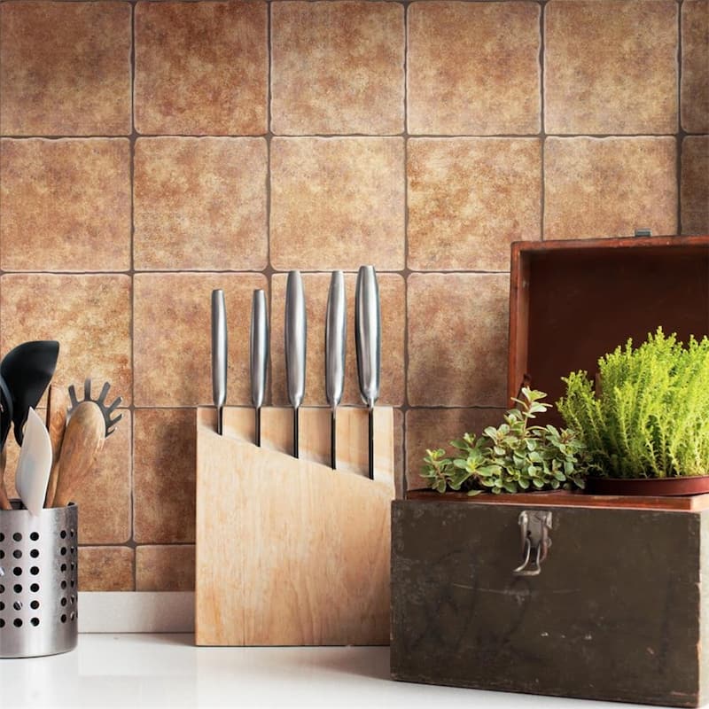 Merola Tile Costa Marron 7-3/4" x 7-3/4" Ceramic Floor and Wall Tile