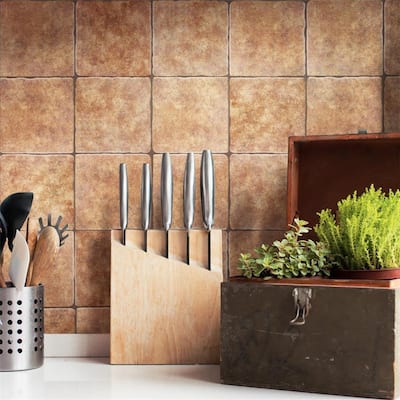 Merola Tile Costa Marron 7-3/4" x 7-3/4" Ceramic Floor and Wall Tile