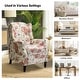 preview thumbnail 57 of 63, HULALA HOME Damaris Mid-Century Modern Manual Pushback Recliner with Wingback Design Set of 2