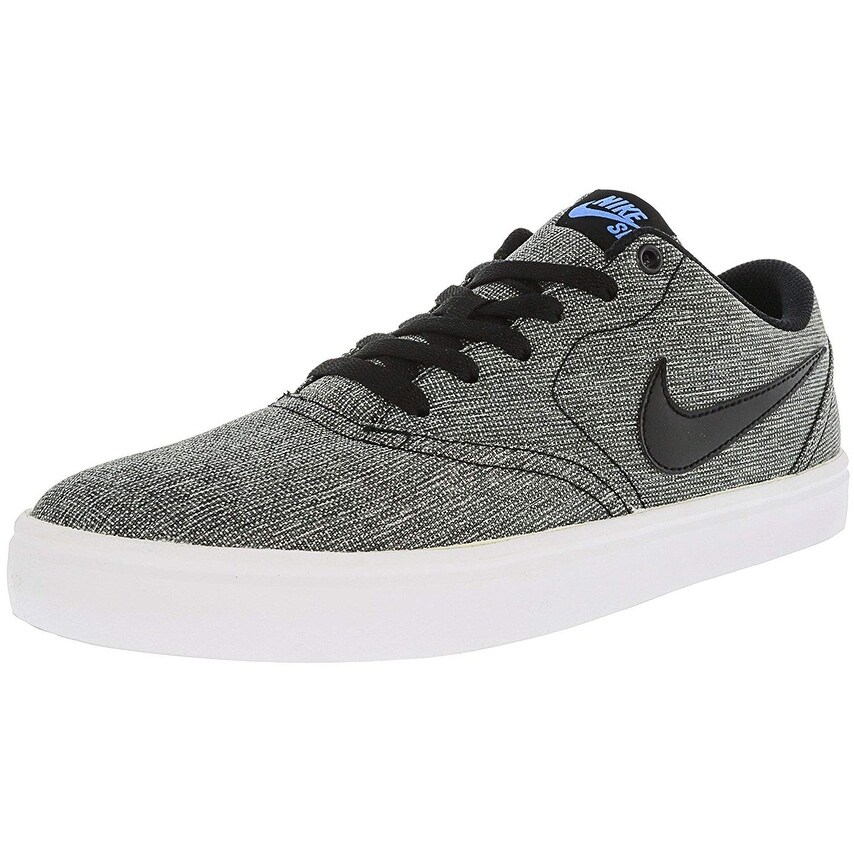 Shop Nike Sb Check Solarsoft Canvas Black Black White Photo Blue Size 10 D M Us Free Shipping Today Overstock 24264410