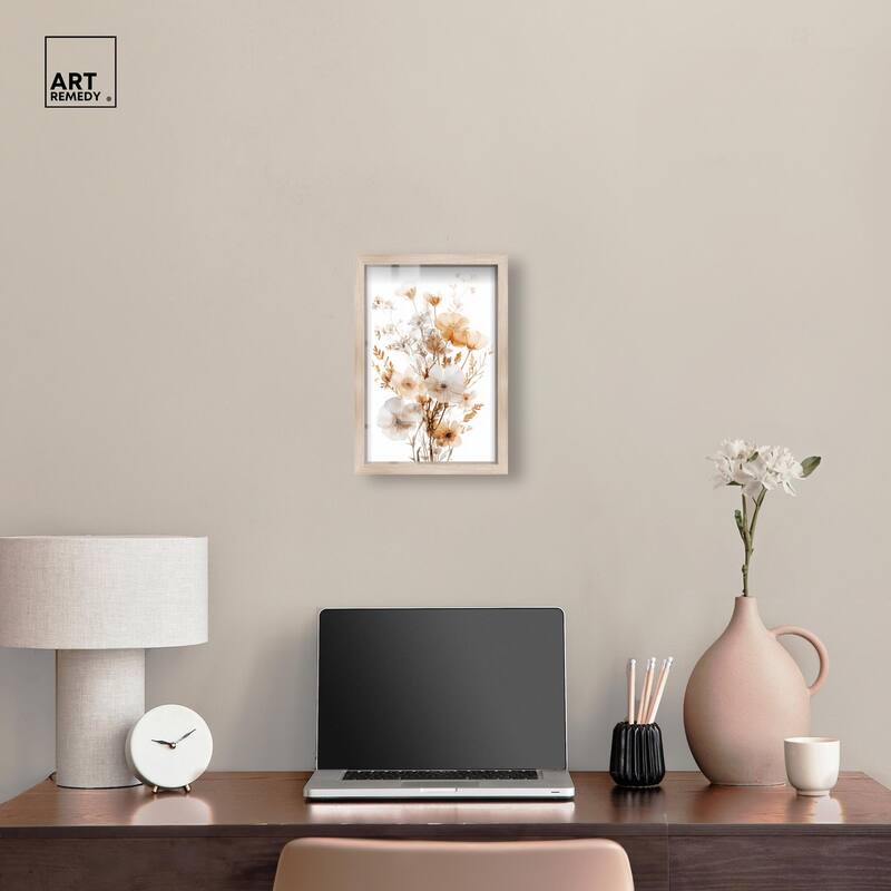 Parchment Petals Shadowbox by Art Remedy