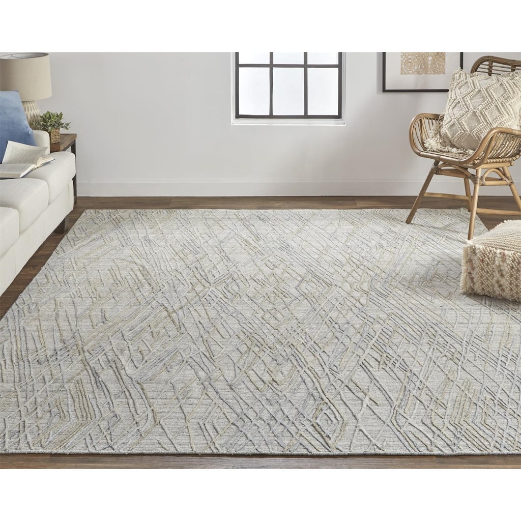 Grand Bazaar Huntley Hand Woven Abstract Modern Area Rug