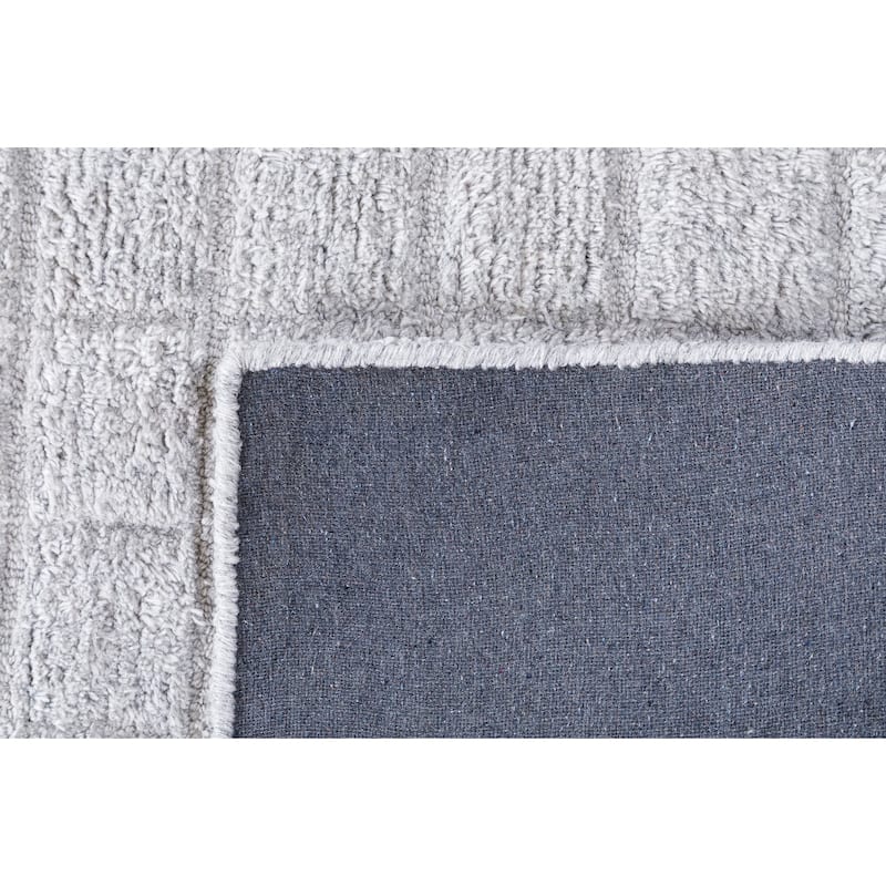 Terra by Obeetee Manhattan Squares Gray Rug