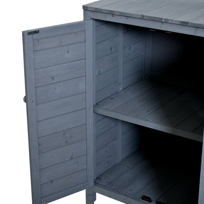 45" Farmhouse Patio Potting Bench Garden Workstation with 6 Drawers & Cabinet