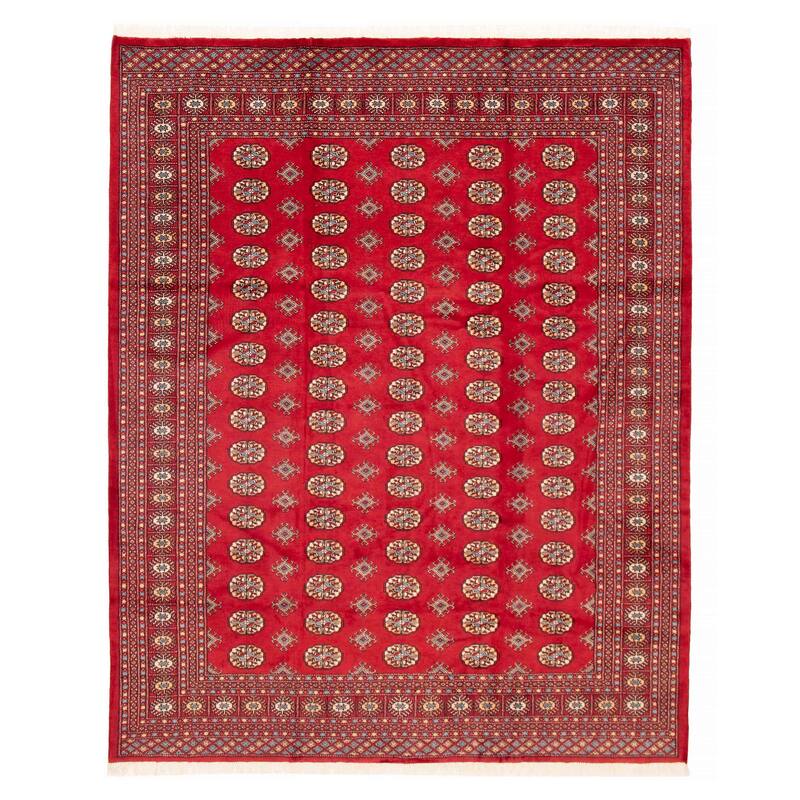 ECARPETGALLERY Hand-knotted Finest Peshawar Bokhara Red Wool Rug - 8'1 x 10'0 - Red - 8'1 x 10'0
