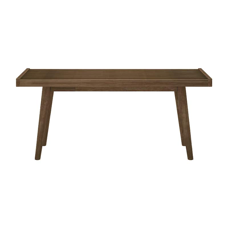 Plank and Beam Mid Century Single Wood Entryway Bench