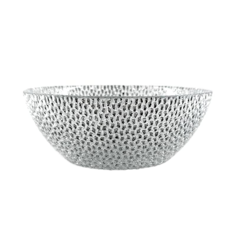 Glass Bowls with Pebble Pattern Perfect for Casual Meals or Festive Gatherings