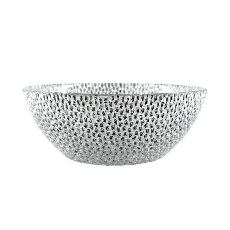Glass Bowls with Pebble Pattern Perfect for Casual Meals or Festive Gatherings