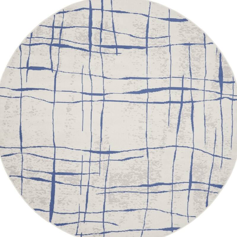 Goric Power Loomed Distressed Geometric Abstract Modern Stain Resistant Area Rug By HomeRoots - 60' X '60' X '0.39