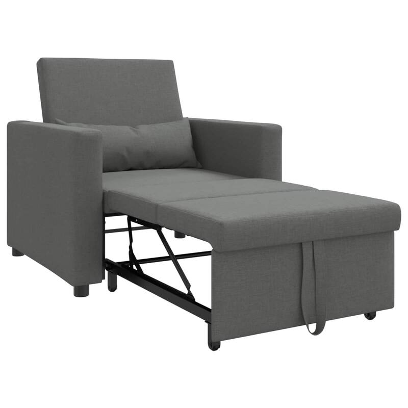 vidaXL Pull out Sofa Bed Single 35.43 x 64.96 x 34.25 in
