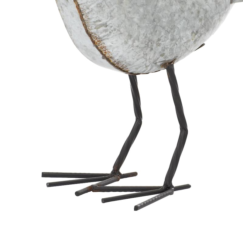 Metal Bird Sculpture - Set of 2 Gray - Roche River Decor