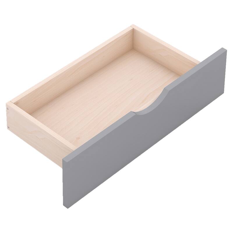 Twin Size Wooden LED Bed with Trundle and Storage Headboard