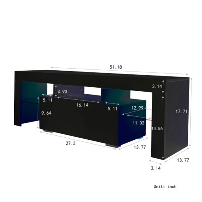 Modern TV Stand with Remote Control Lights