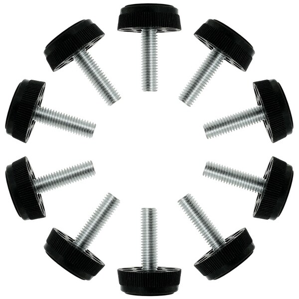 M8 x 28 x 30mm Leveling Feet Adjustable Leveler Floor Protector for Furniture Desk Table Sofa Leg 10pcs