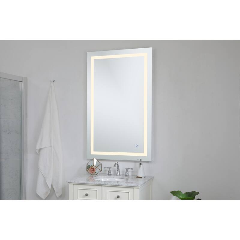 Avalon 30" x 48" Hardwired LED mirror - Silver