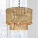 Kitchen Island Lights that Match The Gray Barn Farmhouse 6-Light Rustic Drum Chandelier Island Light for Dining Room - W21.5"x H28"