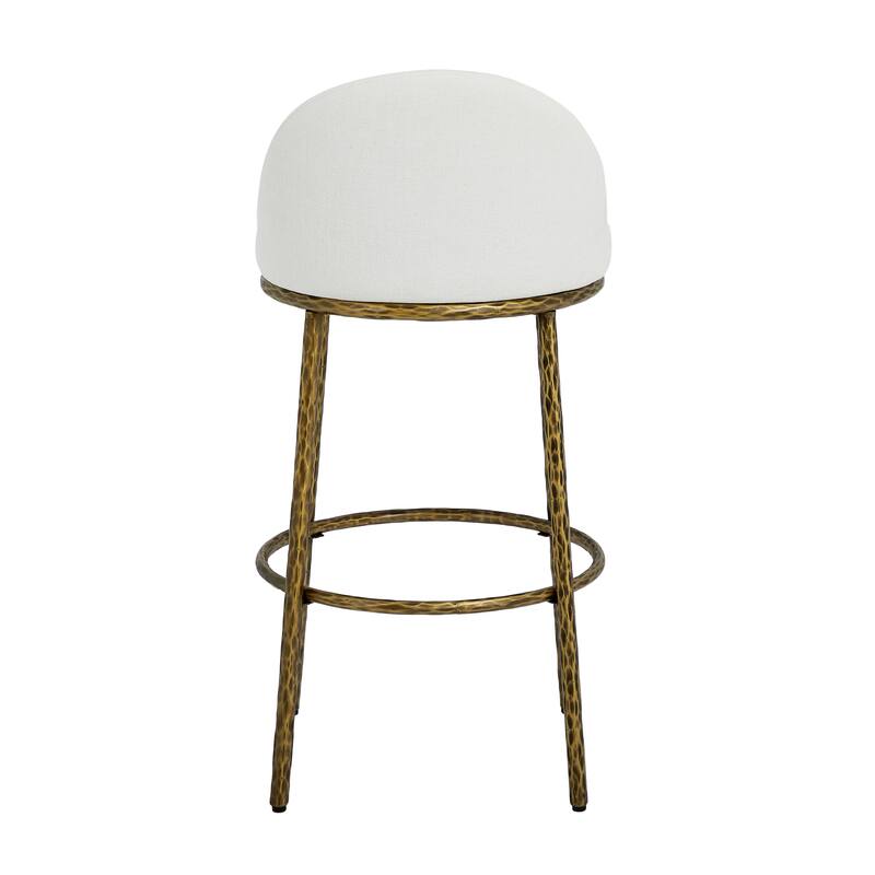 Christopher Knight Home - Altea Modern Upholstered Bar Stool with Forged Metal Legs, Set of 2